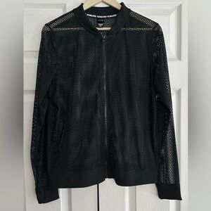 Victoria’s Secret Sport black mesh long sleeved zip up jacket size medium